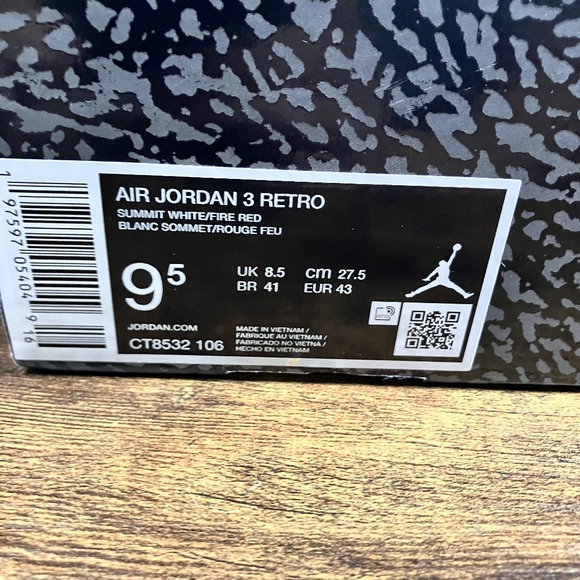 Nike Air Jordan 3 Retro \'Cement Grey\' CT8532-106 Men\'s Size 9.5